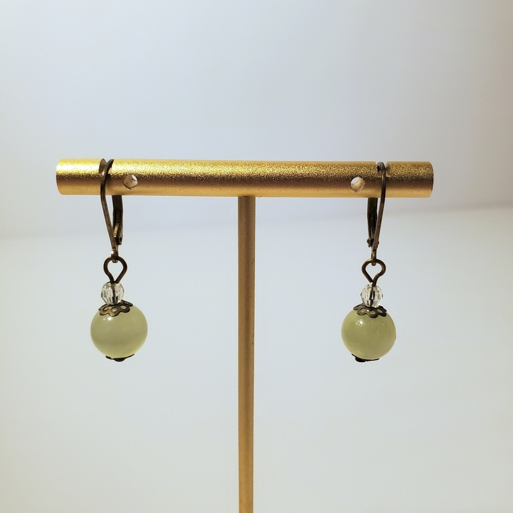 Elegant Green Drop Earrings